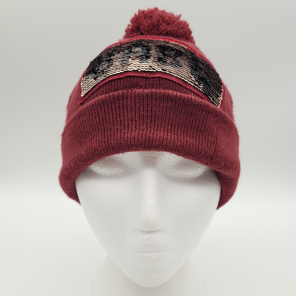 PUGS | sequin babe/crown pompom beanie toque hat